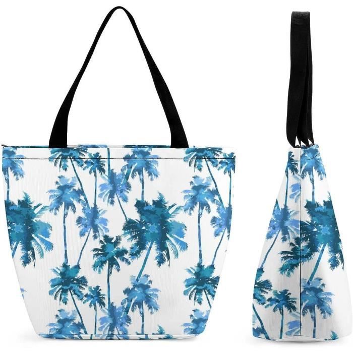 Sac De Nuit Bandoulière Vintage Ricardo Beverly Hills - Tapisserie Palmier - 16" - Multicolore - Occasion