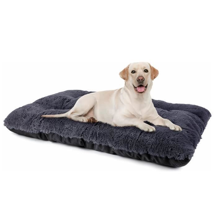 Meilleurs prix pour Lit Pour Chien, Panier Pour Chien Chaud En Peluche Lavable, Gris Foncé, XXL (110x75cm)