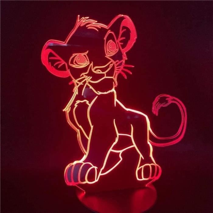 Lsdamn Veilleuse 3dle Roi Lion Simba Led 3d Lumiere Couleur Changeante Lampe Chambre Lampe De Chevet Pour Cadeau De Am3428 Cdiscount Maison Lsdamn Veilleuse 3dle Roi Lion Simba Led 3d Lumiere Couleur Changeante Lampe Chambre Lampe De Chevet Pour Cadeau De Am3428 Cdiscount Maison