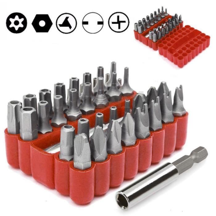 10 PCS//SET 25 mm Torx Bits Hex Douille Magnétique Tournevis Tête Connect Rod