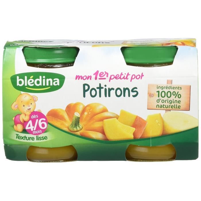 Bledina Mon Premier Petit Pot Potirons Des 4 6 Mois 2 X 130 G Lot De 6 Achat Vente Legumes Cuisines Bledina Mon Premier Petit Pot Potirons Des 4 6 Mois
