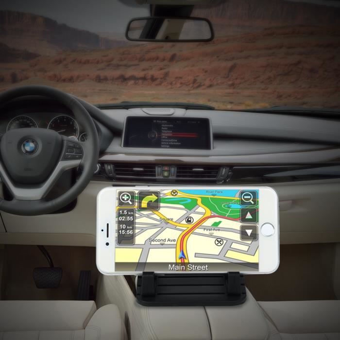 Support Telephone Voiture Universel Silicone Ventouse Tableau De
