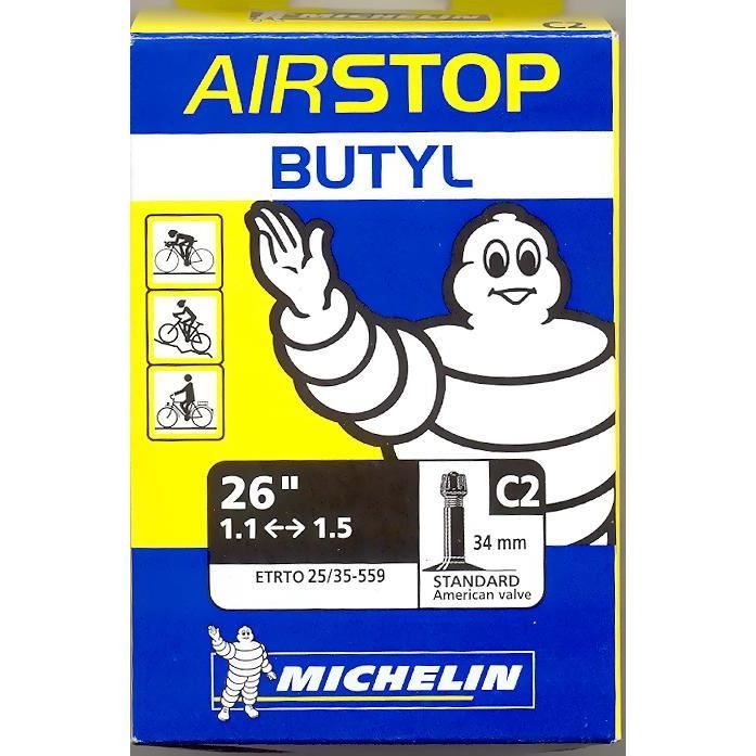 Chambre à air Michelin Airstop Butyl (C2) - 26x1.00/50 25/35-559 Presta 40 mm