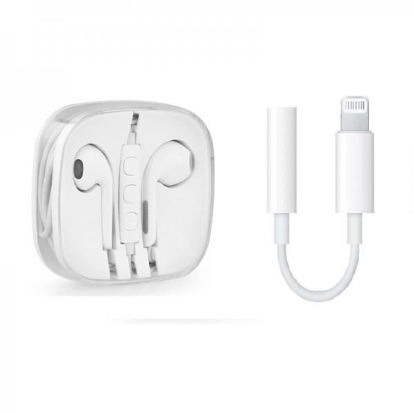 Ecouteurs apple earpods avec adaptateur connecteur lightning pour