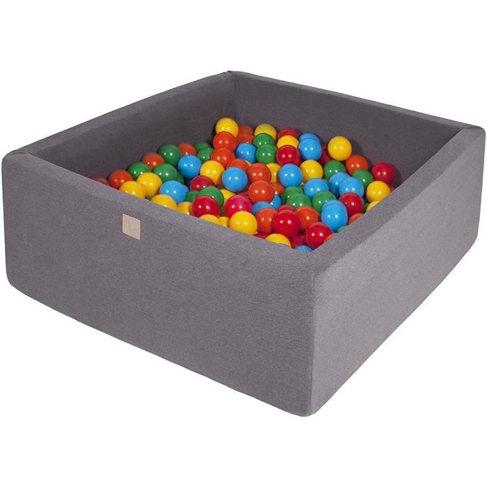 KiddyMoon Piscine à balles OK30D, 90x30cm, 300 balles ∅7cm
