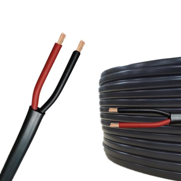 50m Câble plat 2 x 2,5 mm² Câble multiconducteur pour l'automobile/remorque  : 50 m sur bobine - Cdiscount Bricolage