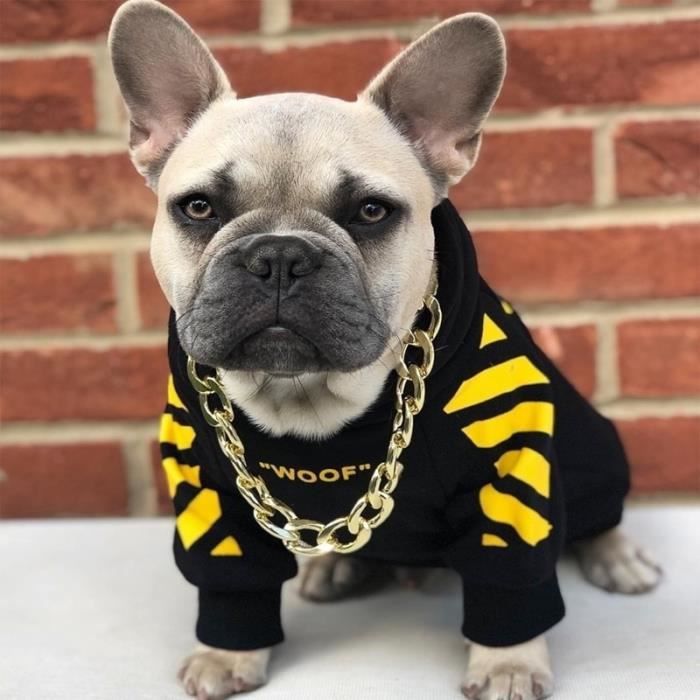 Color 3 XL SUPREPET vetements pour chiens de compagnie pour bouledogue francais Adidog a rayures chien a capuche vetements pour c Cdiscount