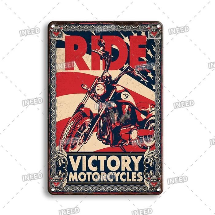 signe métallique Plaque décorative personnalisée pour Garage moto marque, 