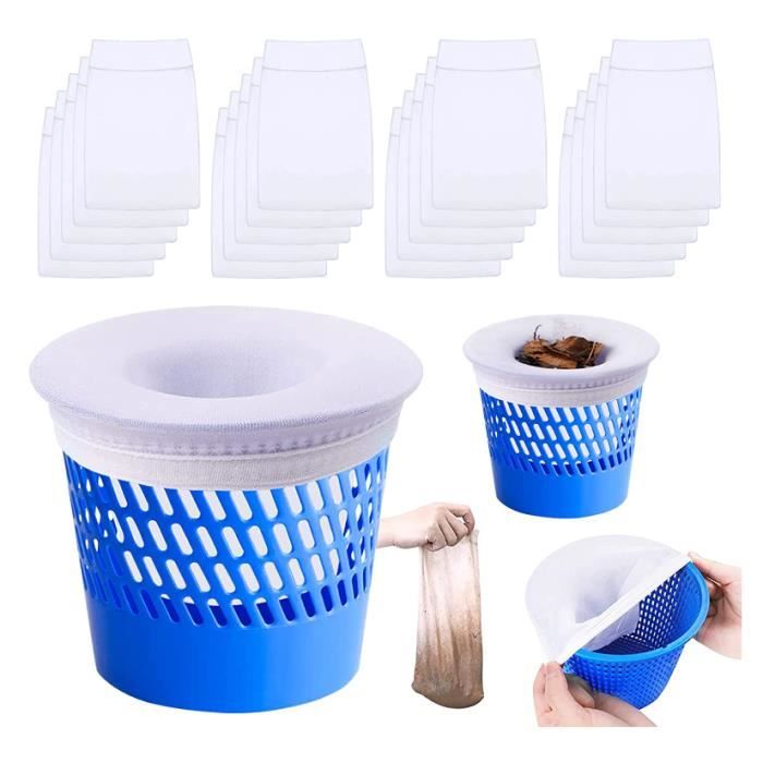 20Pcs Chaussettes de Skimmer de Piscine Filtre Skimmer Piscine pour Nettoyage de Particules Feuilles Écume Cheveux