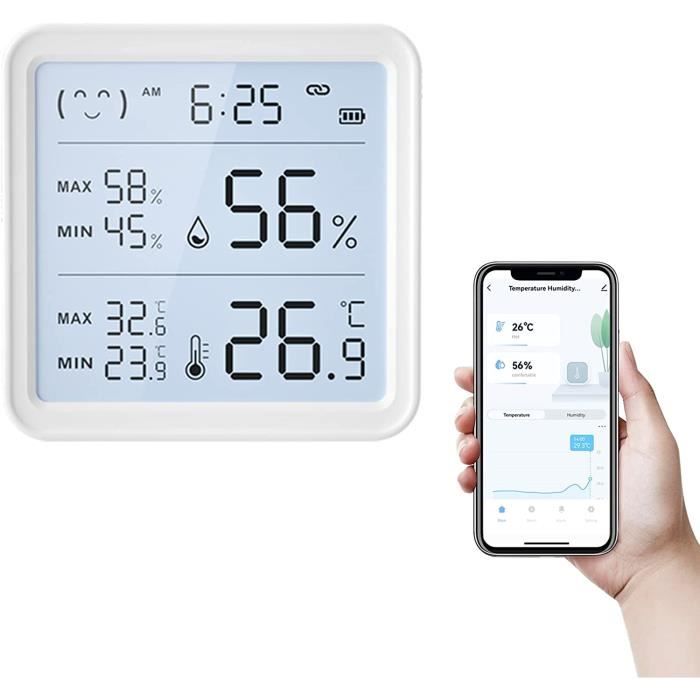 WiFi Température Humidité Capteur Intérieur Extérieur Sans Fil Thermomètre  Hygromètre pour La Maison Bureau