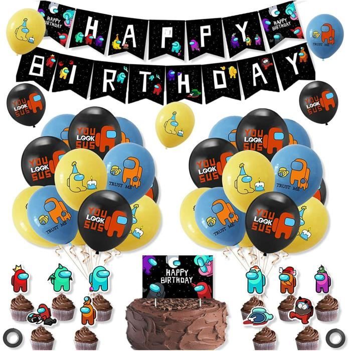 Kit Fournitures Fête Anniversaire Among Us - Sacs à Goodies Et Déco - Enfants 5-12 Ans