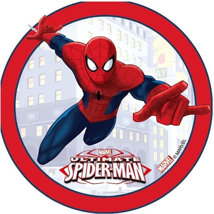 Decoration De Gateau Generique Disque En Azyme Ultimate Spiderman 14 5 Cm Cdiscount Maison