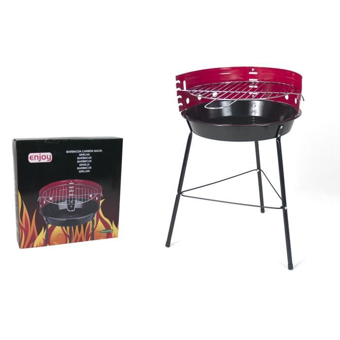 Barbecue Malta Charbon de bois ou briquettes Grille réglable Pareéclaboussures