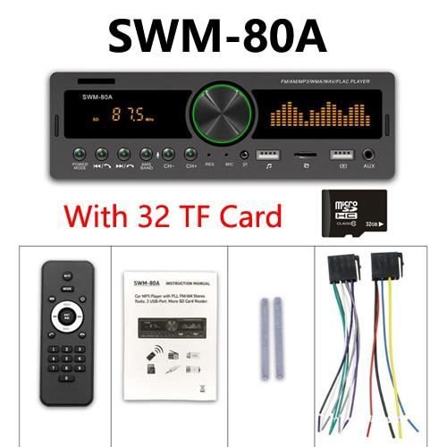 Carte SD SWM80A32G SD autoradio SWM80A 1din 12V, lecteur MP3 de