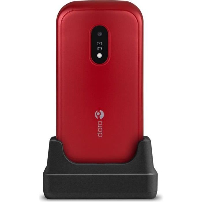 Téléphone portable Doro 6040 Rouge - DORO - 2,8 po - 1000 mAh - SMS/MMS