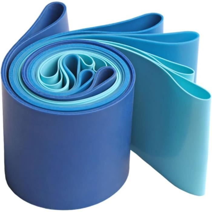 Coolrunner Lot de 3 bandes d'exercice plates et élastiques sans latex avec sac de transport, larges bandes de résistance pour pilates, gym, physiothérapie, yoga, sac de transport, vert, jaune et rose