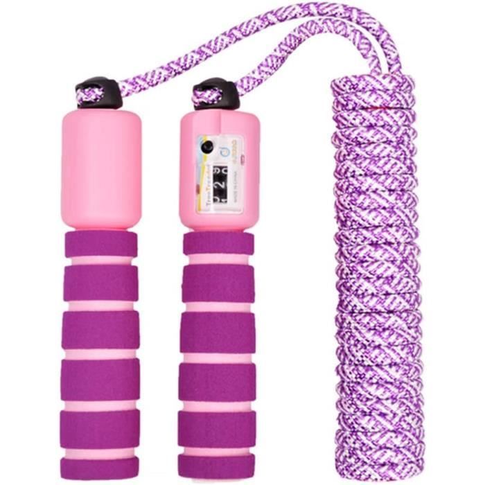 Weenwill Corde à Sauter Pour Enfants – Violette, Réglable, Avec Poignée Licorne, Pour Garçons Et Filles, Débutants Et Loisirs