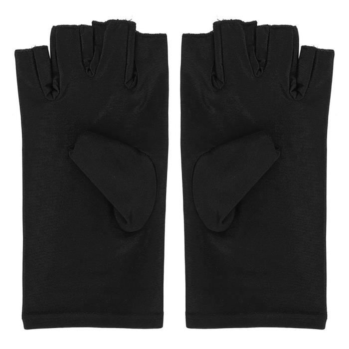 EJ.life Gants de manucure anti UV Gants professionnels antiUV en fibre de coton Nail Art Gants
