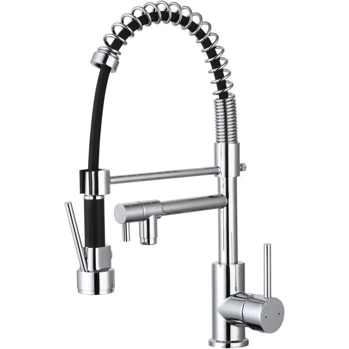 Essebagno Pro Mitigeur Evier A Douchette On Off Chrome Mitigeur Evier Chrome A Douchette Hauteur 400mm Achat Vente Robinetterie De Cuisine Pro Mitigeur Evier A Douchette Cdiscount