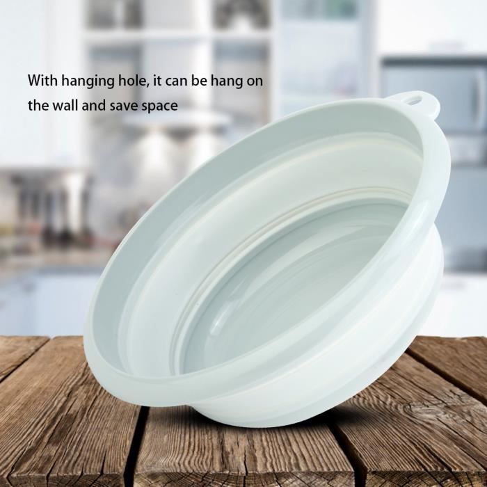 Lot De 4 Bacs à Vaisselle Empilables Cetomo 36 Cm - Lavabo Portable En Plastique Robuste, Blanc