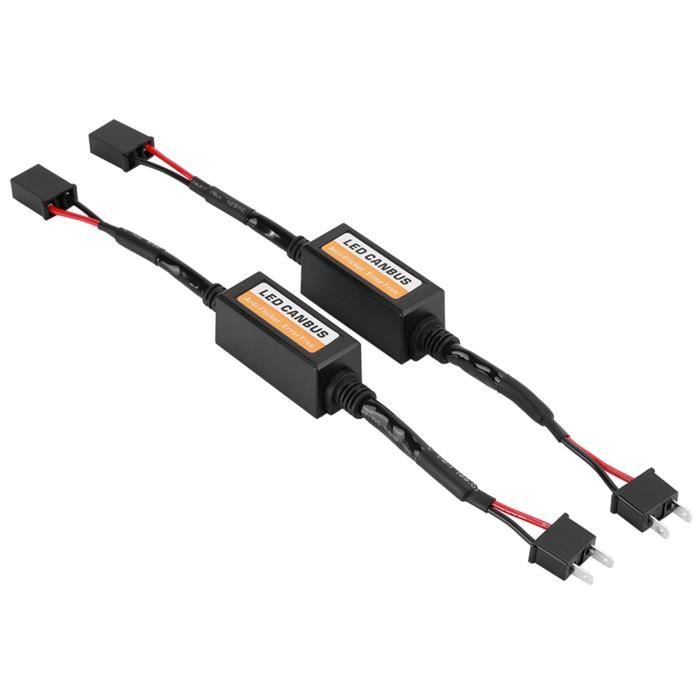 Kit 2 Décodeurs Anti-flicker LED Canbus Pour Phares H7 - Élimine Les Erreurs Et Clignotements Sur Tableau De Bord