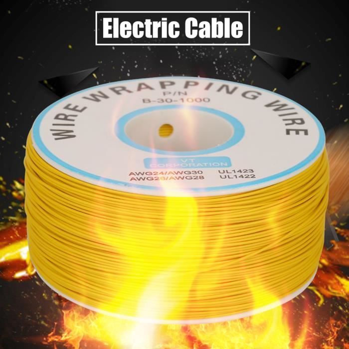 0.25mm Wire Wrapping Single Core Strand 30AWG Cable 250meter Black Flexible Insulation Copper Wire For Electronic Test