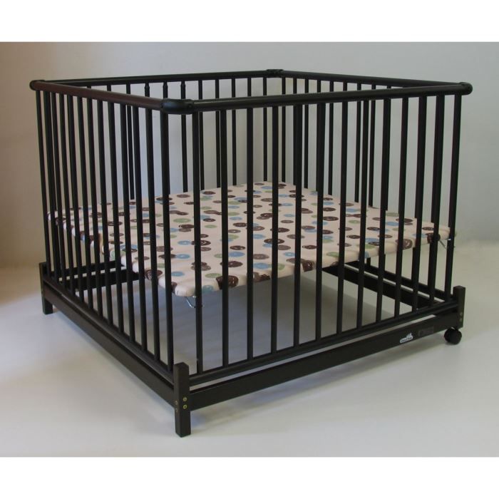 Parc Bebe Bois Euro Parc Geuther Marron Et Tapi Cdiscount Puericulture Eveil Bebe