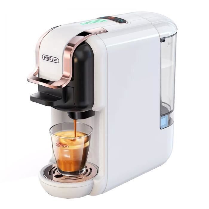 HiBREW H2B Cafetière 5 en 1 avec Ligne de Niveau dEau Cafetière à Capsules Chaudes / Froides 19 Bars Réservoir dEau 600 ml - Hibrew