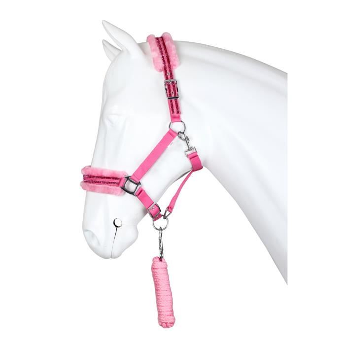 Meilleurs prix pour Ensemble licol pour cheval Horka Angel - roze - Mini Shetland