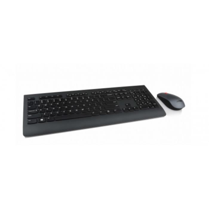 Clavier et souris sans fil – Lenovo – Pro – AZERTY – Noir – RF sans fil