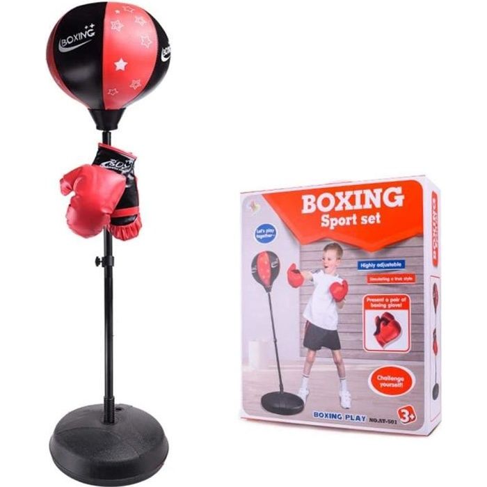 LESHP Sac de frappe Punching Ball Enfant sur pied Poire de boxe Gants et  Pompe inclus Stand 75cm ~ 115cm Hauteur réglable Cadeau - Cdiscount Sport