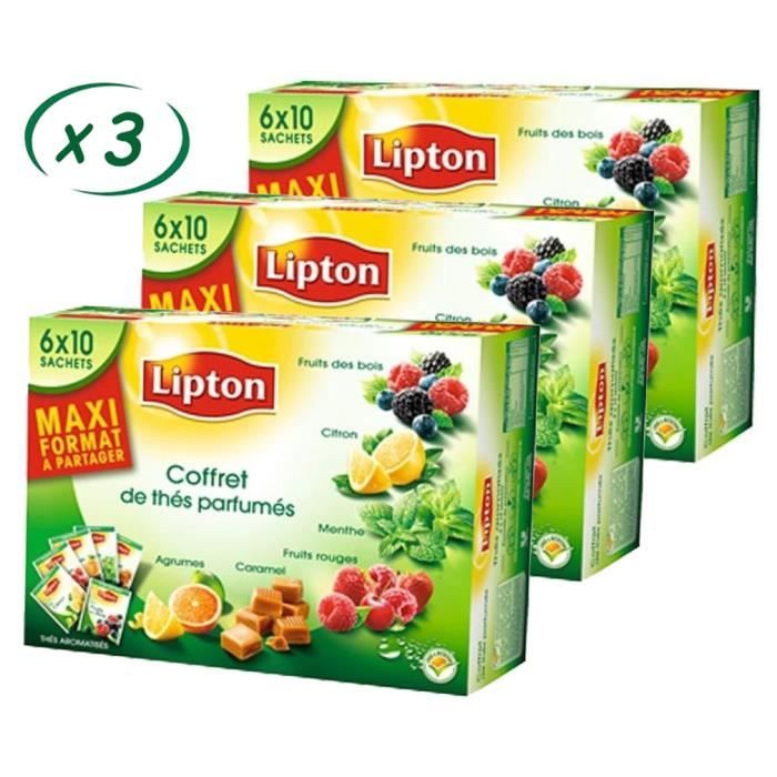 LIPTON Coffret Variety Thés Parfumés 180 Sachets Cdiscount Au quotidien