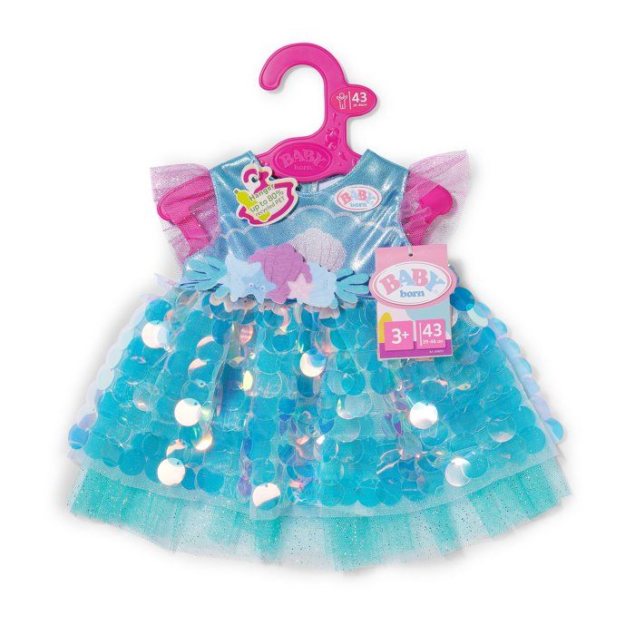 Robe sirène pour poupon - BABY BORN - Accessoire vendu sans le poupon - Taille 43 cm - Dès 3 ans Robe sirène pour poupon - BABY BORN - Accessoire vendu sans le poupon - Taille 43 cm - Dès 3 ans