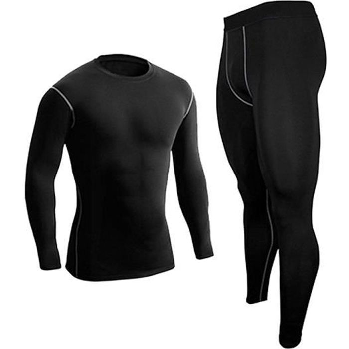 Pantalon de compression pour l'hiver KAIXLIONLY Sous-vêtement thermique pour homme Pantalon de ski Pantalon de fitness 