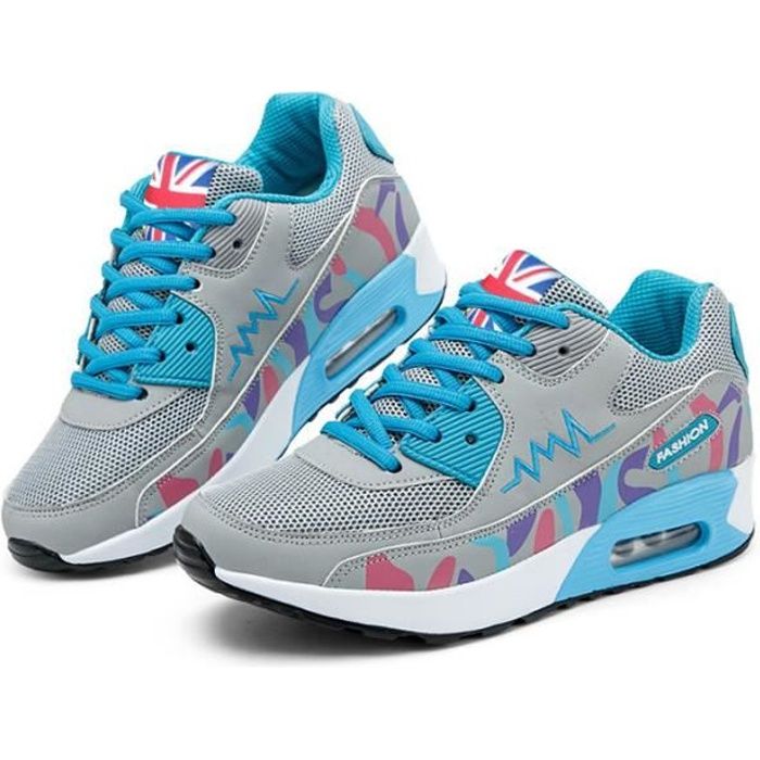 Basket Femme Chaussures De Course Run Feminine Respirante Air Sport Chaussures AT9099123 BLEU Cdiscount Chaussures