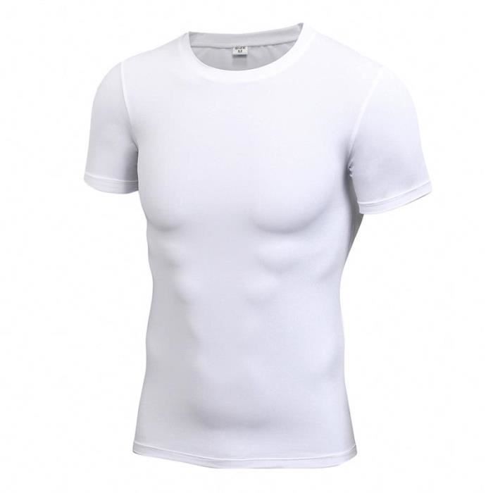 T-shirt sport manches courtes - homme - blanc