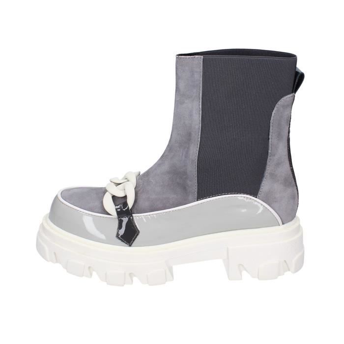 Bottines daim cheap grises femme