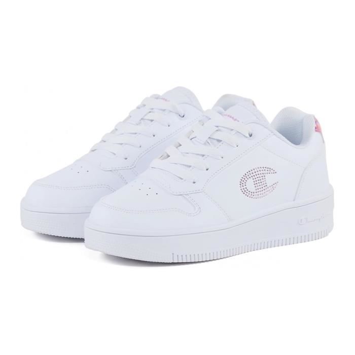Baskets pour femmes Champion Low Cut Shoe S32872 WW010 Blanc CHAMPION Lacets Adulte Plat Textile