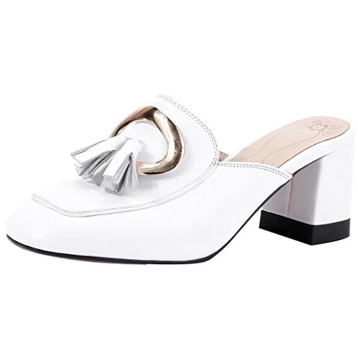 Tong Capoint bout ferm 6.5cm talon Bloc Slip on Chaussures