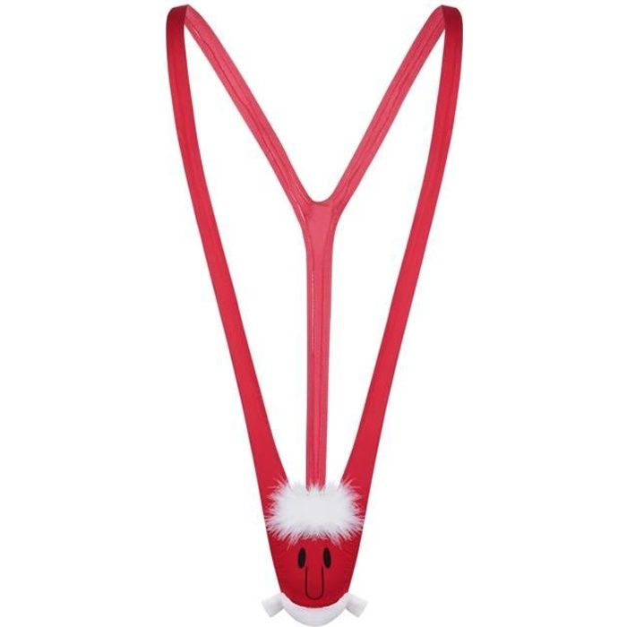 YONGHS-FR Déguisement Père Noël Homme Sexy Adulte Mankini String
