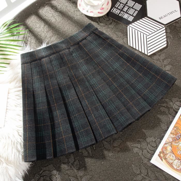 Jupe Lole Athletic Marine Plaid Femme Taille 10 - Plissée, Séchage Rapide Et Sans Rides