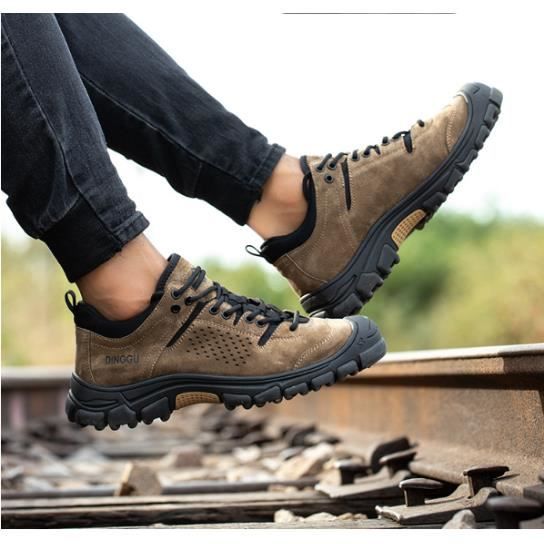 Chaussures De Sport Homme Respirantes, Antidérapantes, Randonnée, Bout Rond, Taille EU 38-48