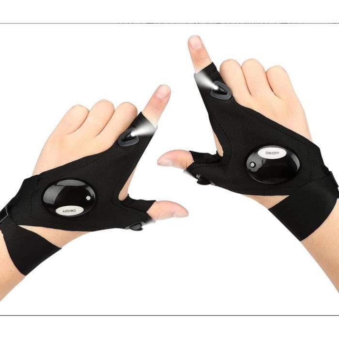 Chstarina Gants LED Lumineux - Gants Avec Lumières Pour Pêche, Réparation, Camping Et Bricolage - Cadeau Original Fête Des Pères