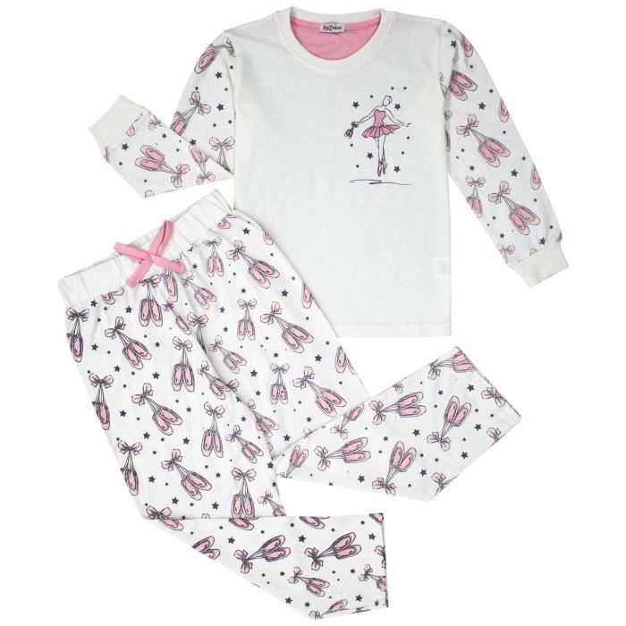 Pyjamas Enfants Filles Goodnight Imprime A2 Z KIDS Taille