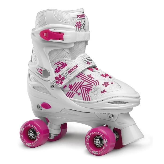 Patins à Roulettes Quaddy Girl 3.0 - ROCES - Tailles 34-37 - Blanc - Roller Fille