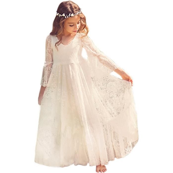 Robe Fille Dolce & Gabbana - Dentelle Noire Manches Longues - Taille 8 Ou 12 Ans - Neuf Avec Étiquettes