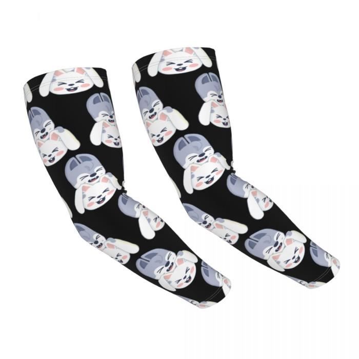 Manchons De Bras UV Noirs - Taille Unique - Compression, Unisexe - Protection Solaire