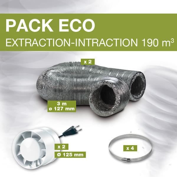 PACK EXTRACTION - INTRACTION ECO 190 M3/H - Ø125mm