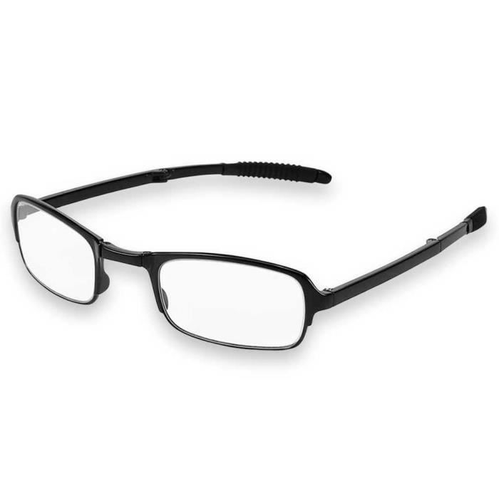 Lunettes De Lecture Rabattables +1.00 - Cadre Noir Unisexe - Neuf Avec étiquettes