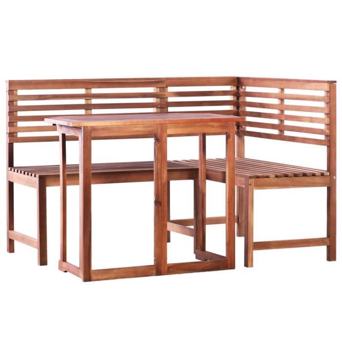 Mobilier De Balcon 2 Pcs Bois D Acacia Massif Achat Vente